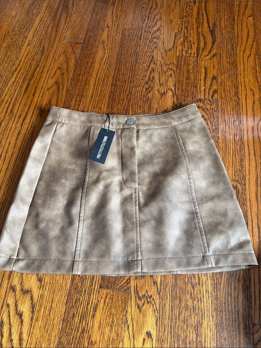Blank NYC Faux Suede Mini Skirt in Taupe